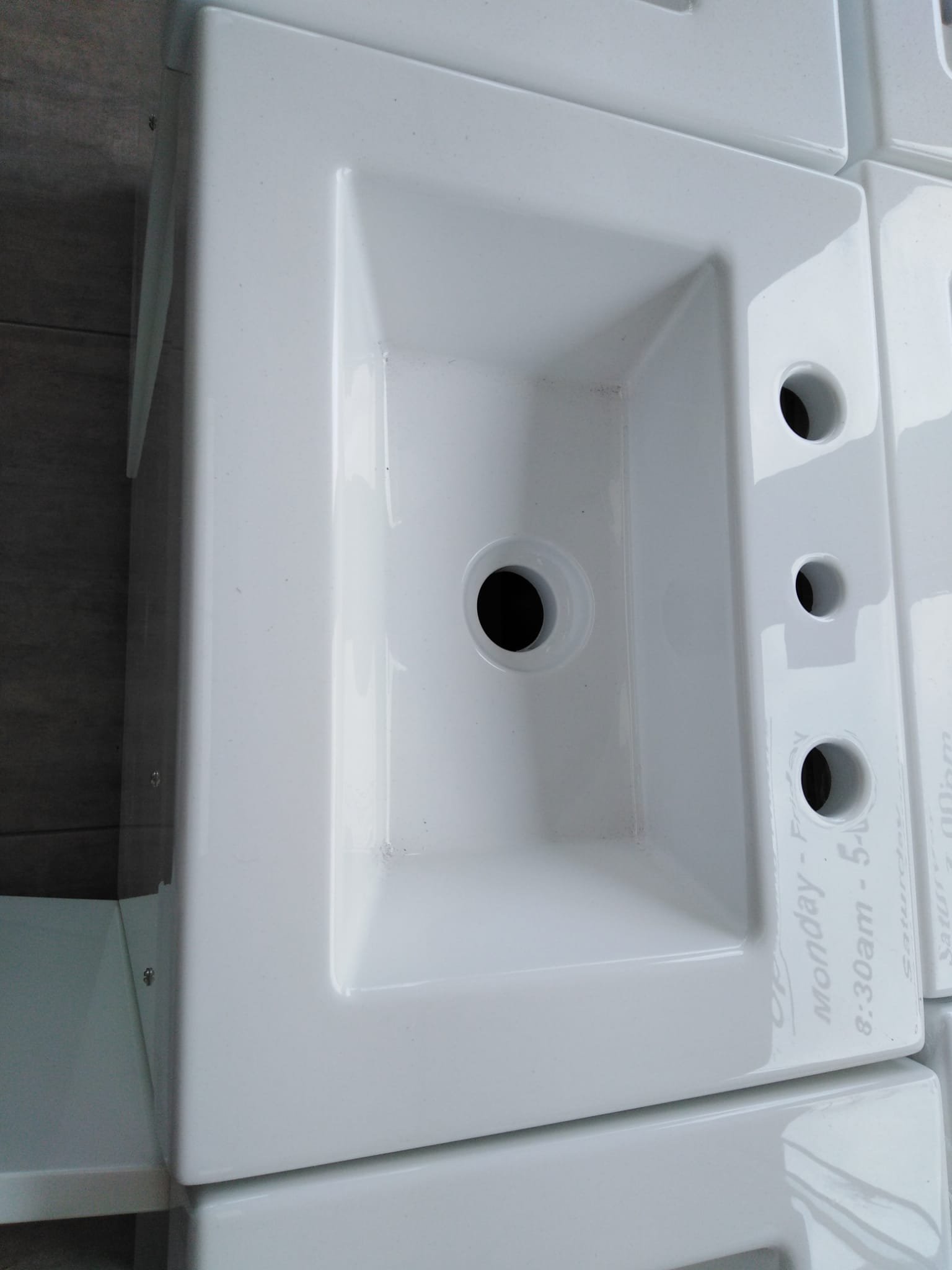 2.jpeg ACRYLIC TOP FREESTANDING VANITY FOR POWDER ROOM OR LIMITED BATHROOM SPACE - Image 2