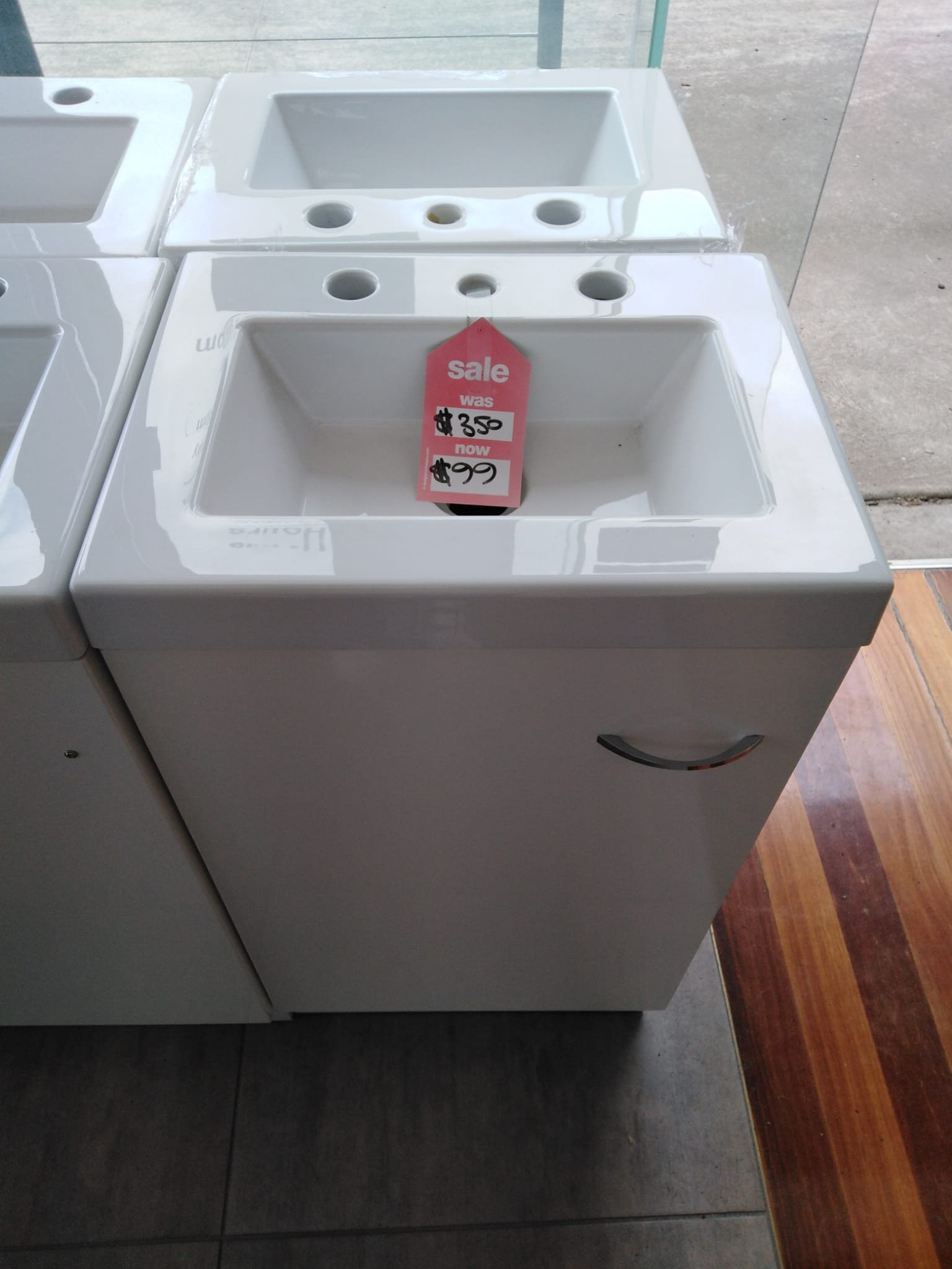 3.jpeg ACRYLIC TOP FREESTANDING VANITY FOR POWDER ROOM OR LIMITED BATHROOM SPACE - Image 3