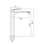 WT 3502 BRAVO-II High Basin Mixer in Chrome - Image 3