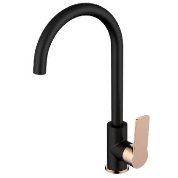 Akemi Sink Mixer Matte Black & Rose Gold