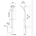 Aurajet Rua Rail Shower - Image 2