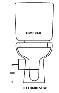 Liwa-left-dimensions.png Liwa Skew Toilet Suite - Image 5