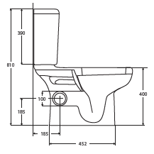 Liwa-side-dimensions.png Liwa Skew Toilet Suite - Image 8