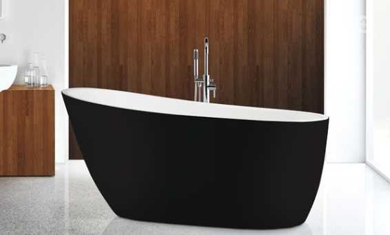 Piccolo-1500-black.png Piccolo Black 1500 Freestanding Bath - Image 1