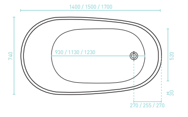 Piccolo-1500-tech-spec1.png Piccolo Black 1500 Freestanding Bath - Image 4