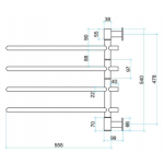 Swivel Round Heated Towel Rail - Image 3