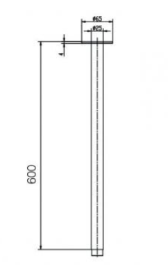 Tiana-Celing-Arm-600mm-speca.png Tiana Ceiling Arm 600mm - Image 3