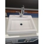 ECT Global Above Counter SQ Basin Bathroom Ceramic Vanity White Lucci WB 4838