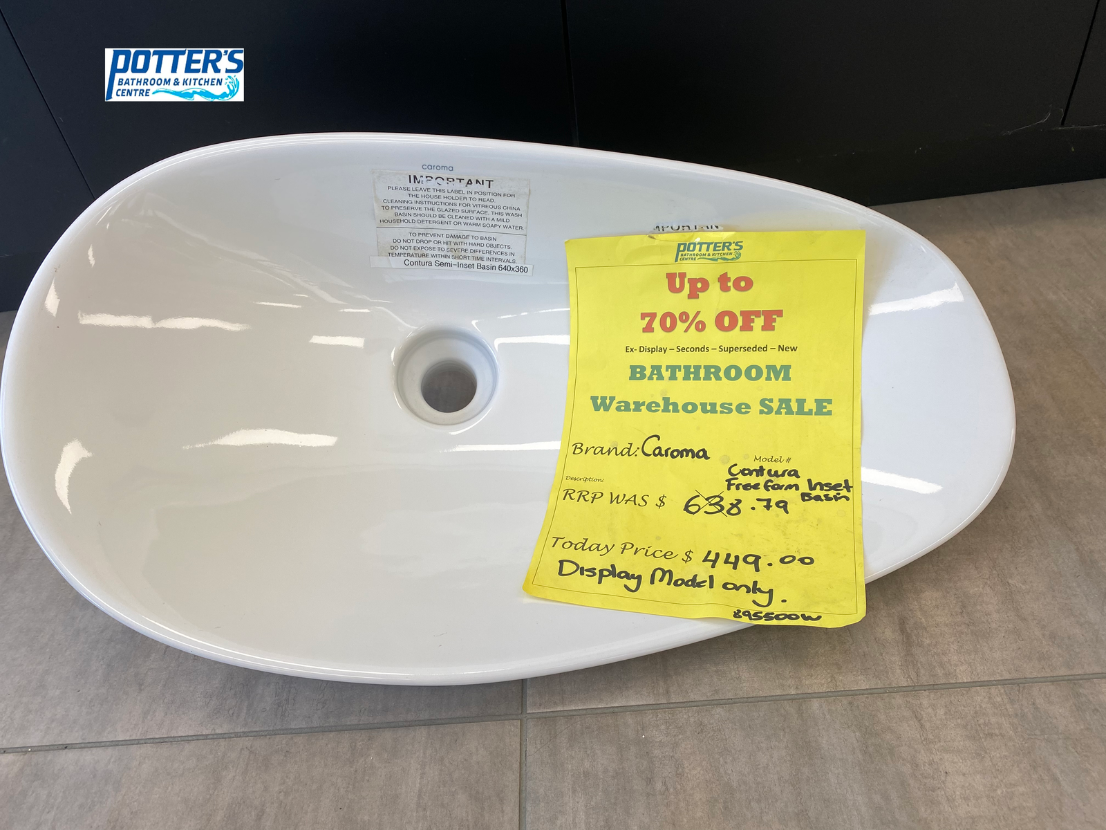 image00003.png Caroma Cupid 700 Above Counter Basin - Image 1