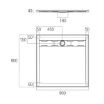 URBAN SHOWER  OCEANO STONELITE BASE MKII 900 X 900 - Image 2