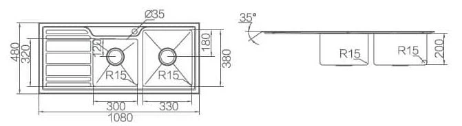 SS1148_2_671x184 BOWL WITH DRAINER AND 3/4  IMPACT INSERT ONE - Image 3