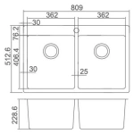 SINGLE BOWL WITH TAPHOLE IMPACT INSERT - Image 3