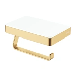 TOILET ROLL HOLDER WITH GLASS SHELF, TONO - Image 6