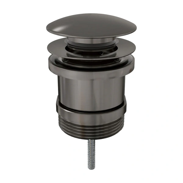 PULL-OUT BASIN WASTE, GUN METAL/UNIVERSAL POP-UP