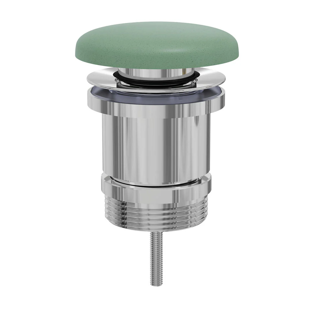 WAS72SG_1000x1000 PULL-OUT BASIN WASTE, SAGE CONCRETE/UNIVERSAL POP-UP - Image 1