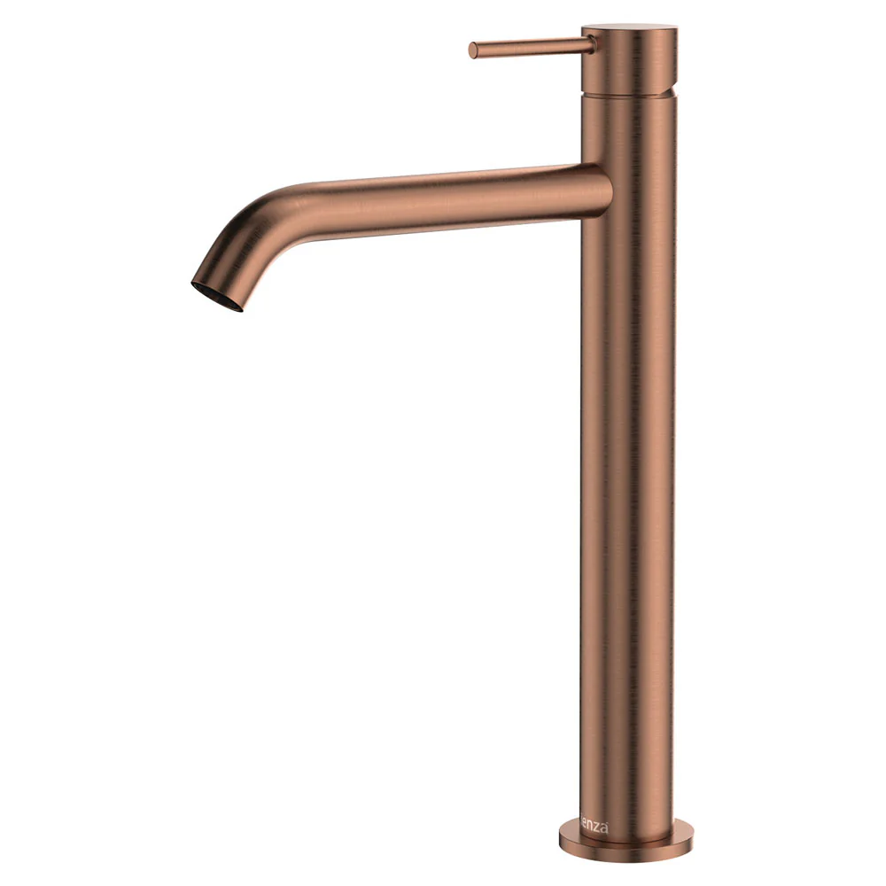 228107CO_1000x1000 KAYA TALL BASIN MIXER BRUSHED COPPER - Image 1
