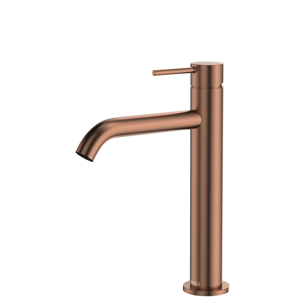 228110CO_1000x1000 KAYA MEDIUM BASIN MIXER BRUSHED COPPER - Image 1
