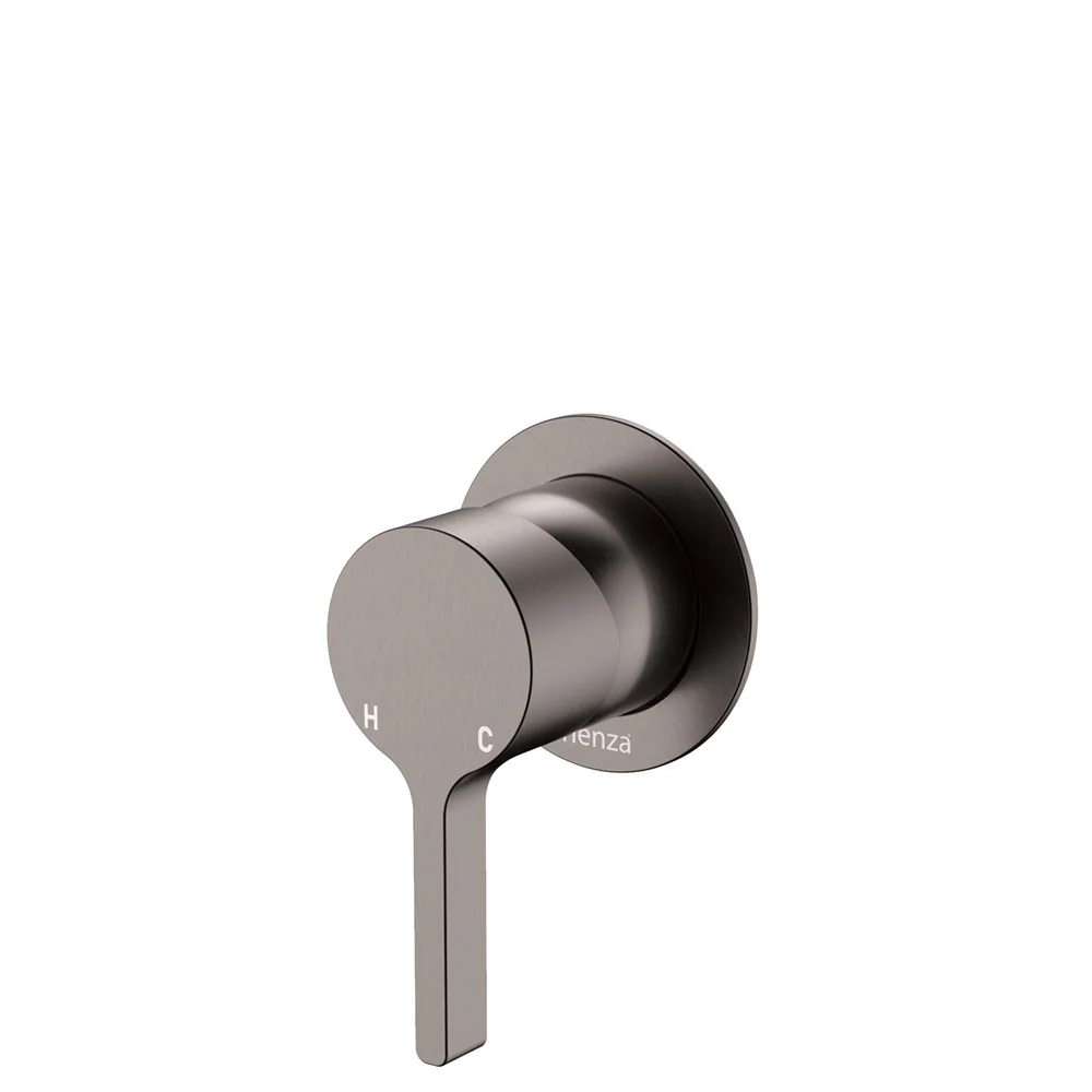 229101GM_1000x1000 SANSA WALL MIXER, SMALL ROUND PLATE, GUN METAL - Image 1