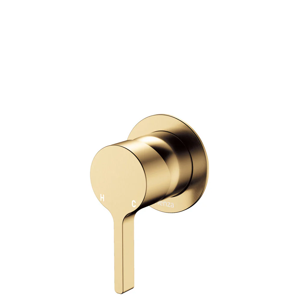 229101UB_1000x1000 SMALL ROUND PLATE, URBAN BRASS SANSA WALL MIXER, - Image 1