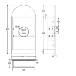 ARCH MIRROR CABINET, 450 X 900MM - Image 5