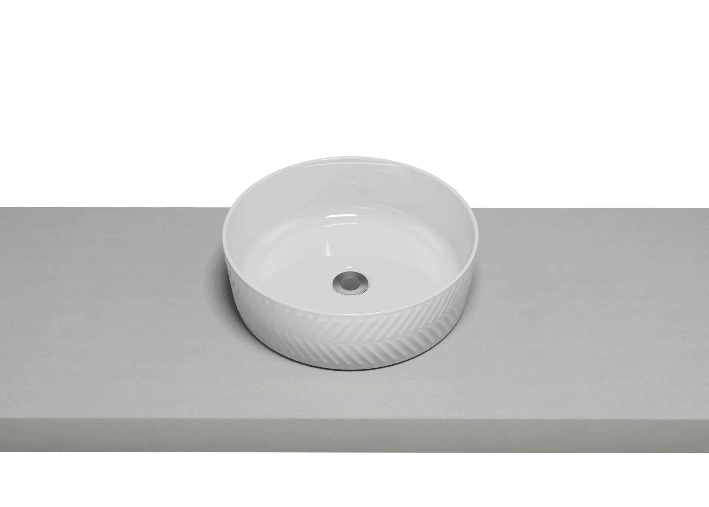 Arrow_Front_e56e2c5a-9e62-40f2-8e4a-b9c6bc690c92_2400x1714 TIMBERLINE ALLURE ARROW GLOSS WHITE BASIN - Image 3