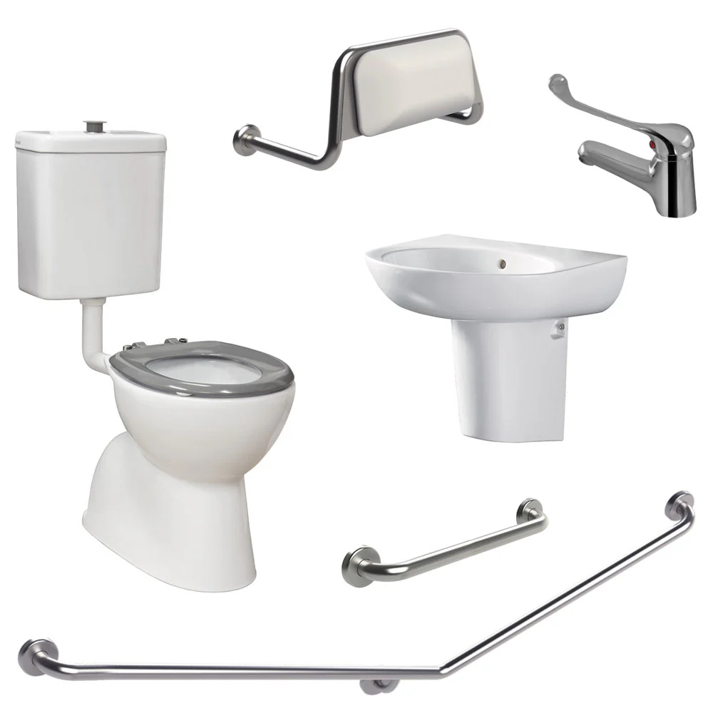 CARE2_1_1000x1000 ACCESSIBLE TOILET CARE KIT 2 WITH LEFT-HAND 40° RAIL - Image 1