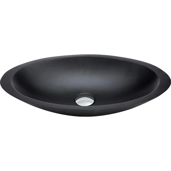 BAHAMA MATTE BLACK SOILD SURFACE BASIN
