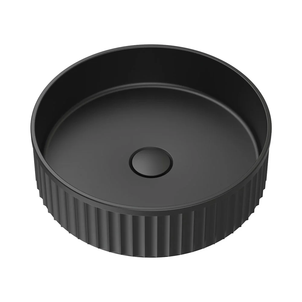 CSB802B_1000x1000 MINKA ROUND SOLID SURFACE ABOVE COUNTER BASIN MATTE BLACK - Image 2