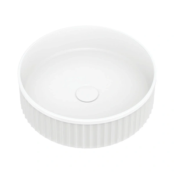 MINKA ROUND SOLID SURFACE ABOVE COUNTER BASIN MATTE WHITE