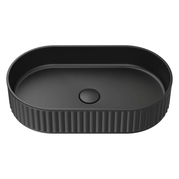 MINKA PILL SOLID SURFACE ABOVE COUNTER BASIN MATTE BLACK