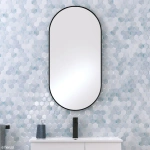 EMPIRE URBAN MATTE BLACK FRAMED MIRROR 450 X 900MM - Image 3
