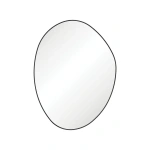 PEBBLE MATTE BLACK ASYMMETRICAL FRAMED MIRROR