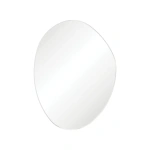 PEBBLE MATTE WHITE ASYMMETRICAL FRAMED MIRROR - Image 3