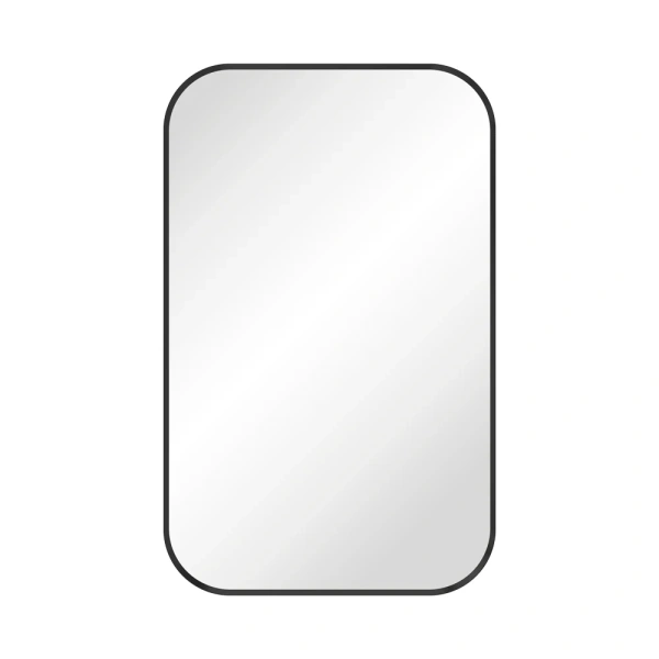TONO MATTE BLACK SOFT SQUARE FRAMED MIRROR, 500 X 800MM