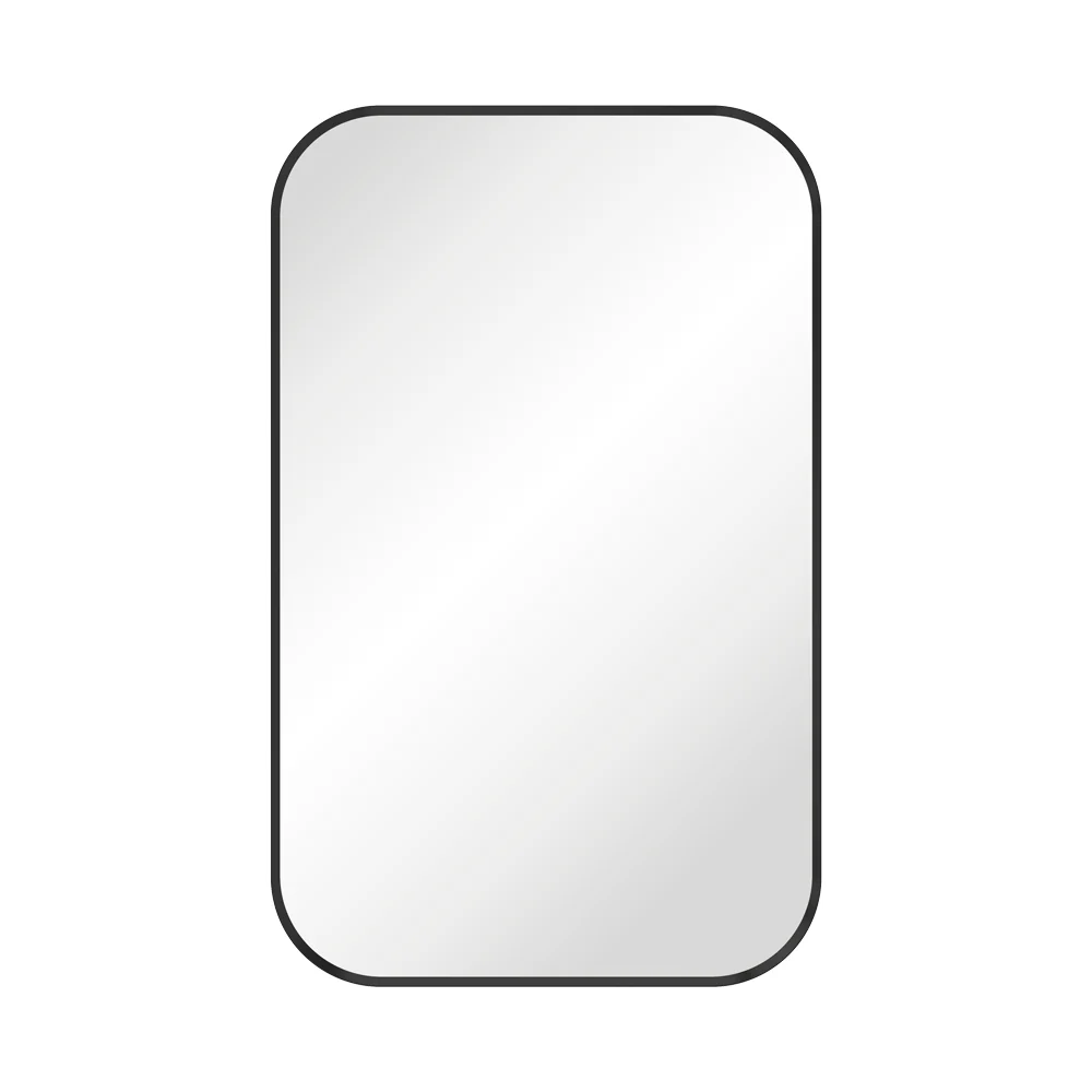 FMSS5080B_1000x1000 TONO MATTE BLACK SOFT SQUARE FRAMED MIRROR, 500 X 800MM - Image 1