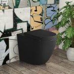 KOKO RIMLESS WALL FACED TOILET PAN MATTE BLACK - Image 4