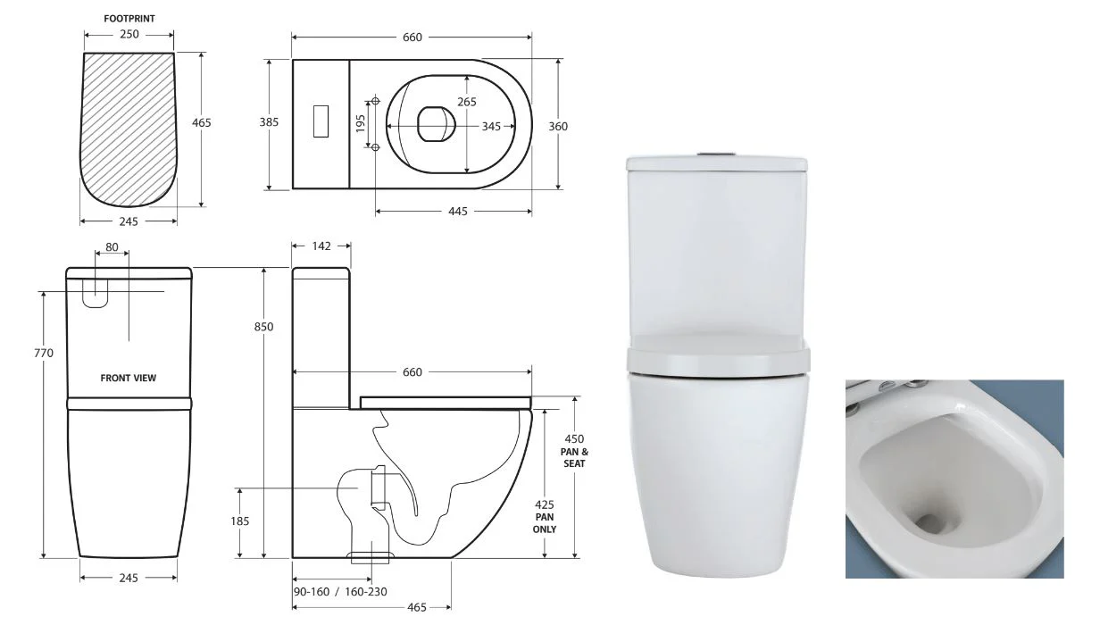 KokoBackToWallGLOSS-Specs_1232x700 KOKO BACK-TO-WALL TOILET SUITE, GLOSS WHITE - Image 4