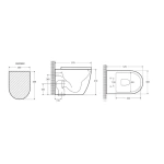 KOKO RIMLESS WALL FACED TOILET PAN MATTE WHITE - Image 4