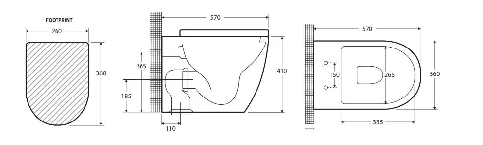 KokoWallFacedGlossWhite_7d33d2de-2d25-4474-abb5-639c44ce3401_983x296 (1) KOKO RIMLESS WALL FACED TOILET PAN MATTE WHITE - Image 4