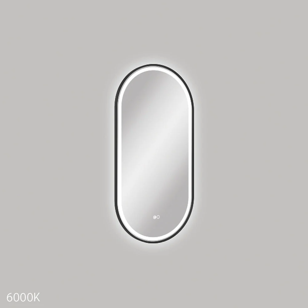 LED4590FPB_2_1000x1000 EMPIRE LED MATTE BLACK FRAMED MIRROR, 450 X 900MM - Image 3