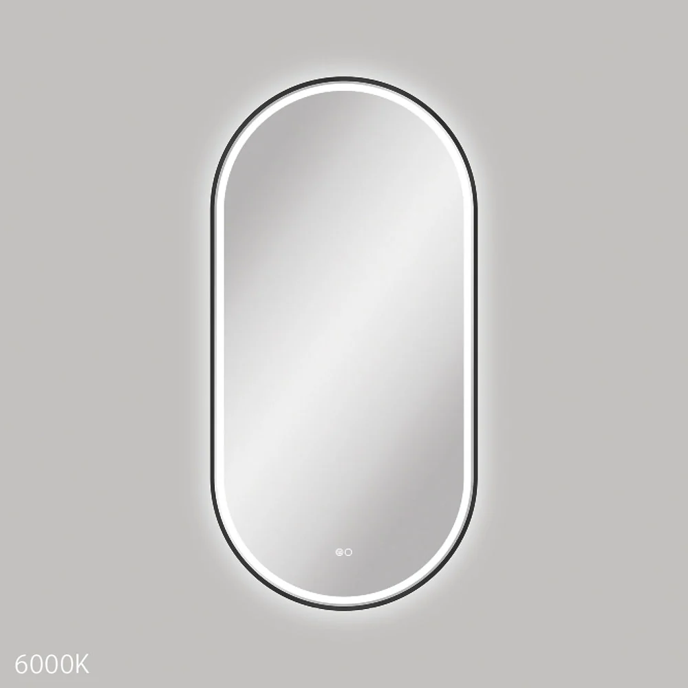LED60120FPB_1000x1000 EMPIRE LED MATTE BLACK FRAMED MIRROR, 600 X 1200MM - Image 1