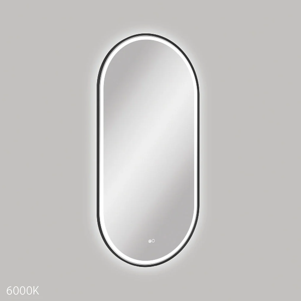 LED60120FPB_2_1000x1000 EMPIRE LED MATTE BLACK FRAMED MIRROR, 600 X 1200MM - Image 3