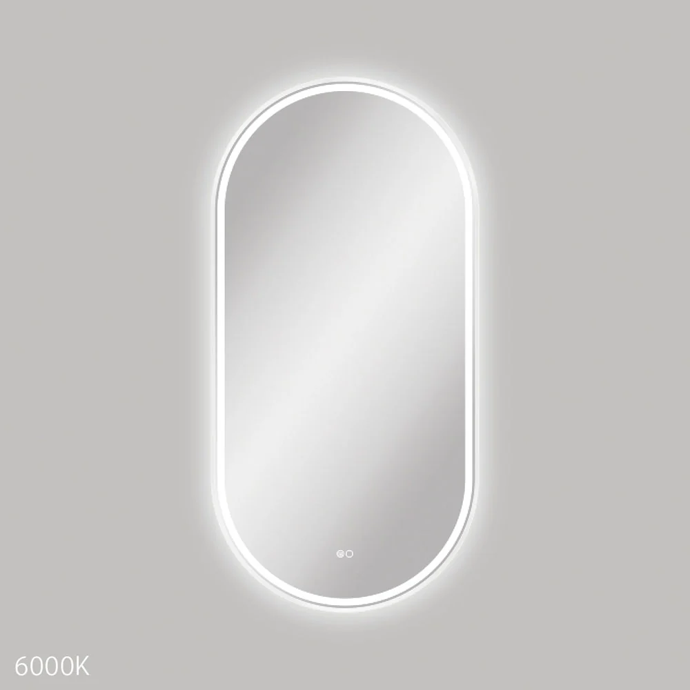 LED60120FPW_1000x1000 EMPIRE LED MATTE WHITE FRAMED MIRROR, 600 X 1200MM - Image 1