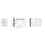 RAK METROPOLITAN WALL-FACED SUITE GLOSS WHITE - Image 5