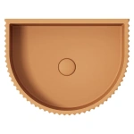 VALENTINA FLUTED ARCH CONCRETE WALL BASIN, TUSCAN - Image 2