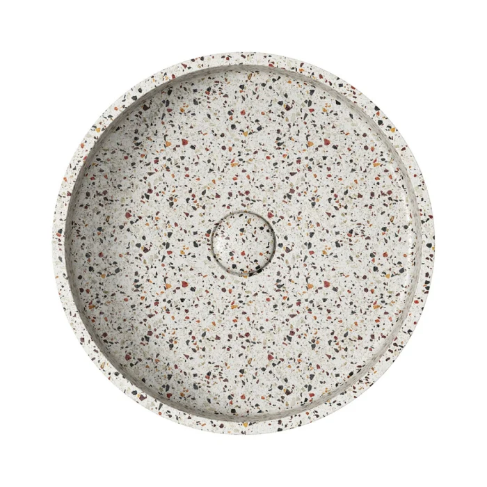 RB199TZ_2-700x700_700x700 JADA ROUND CONCRETE ABOVE COUNTER BASIN, TERRAZZO - Image 1