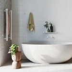 SASSO 1650MM MATTE WHITE STONE BATH - Image 3