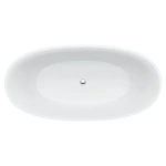 SASSO 1650MM MATTE WHITE STONE BATH - Image 4