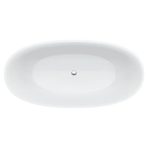 SASSO 1550MM MATTE WHITE STONE BATH