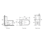 JAMIE Rimless Wall Faced Toilet Suite - Image 3